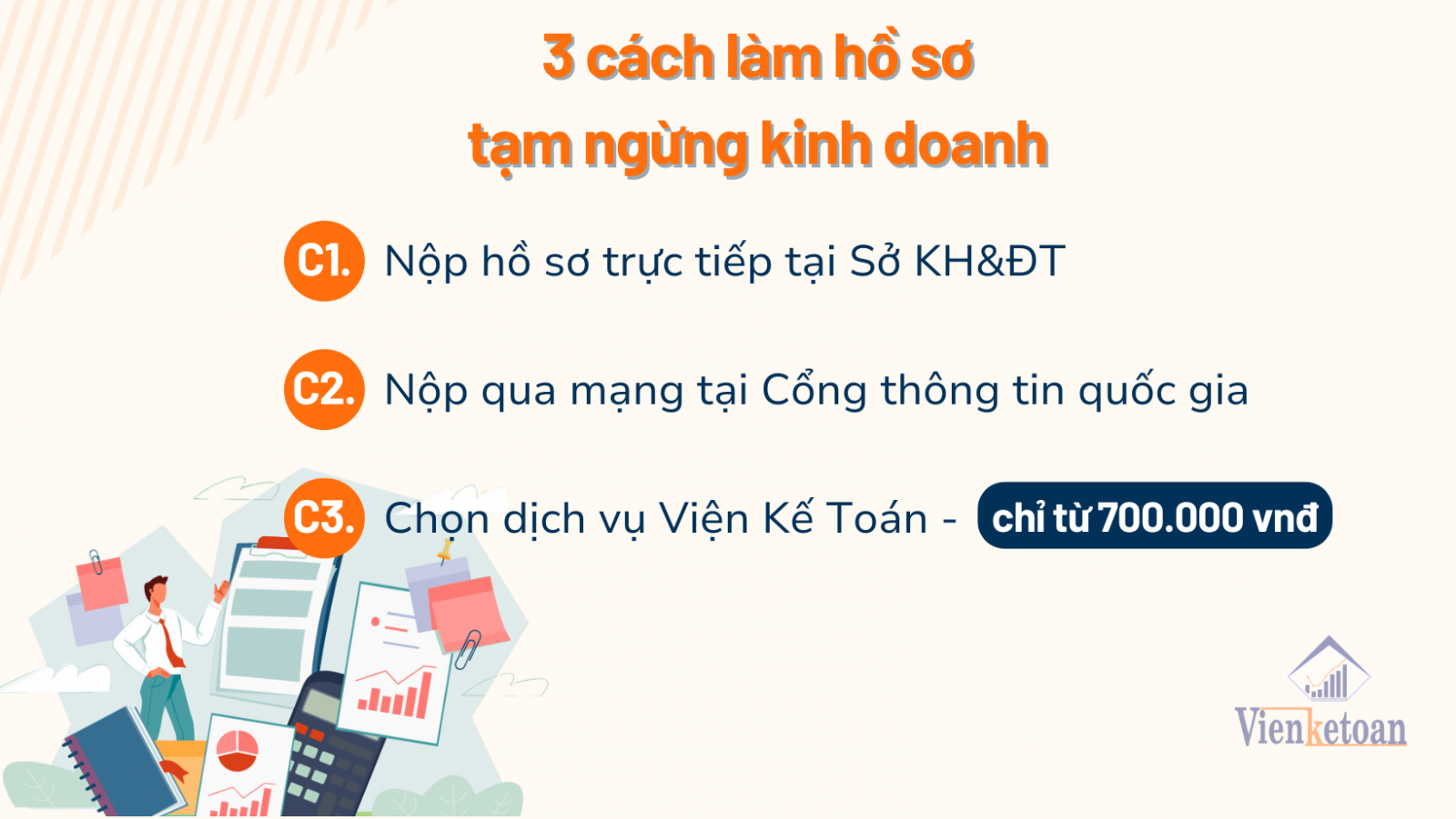 Cách thức nộp thủ tục hồ sơ tạm ngừng kinh doanh