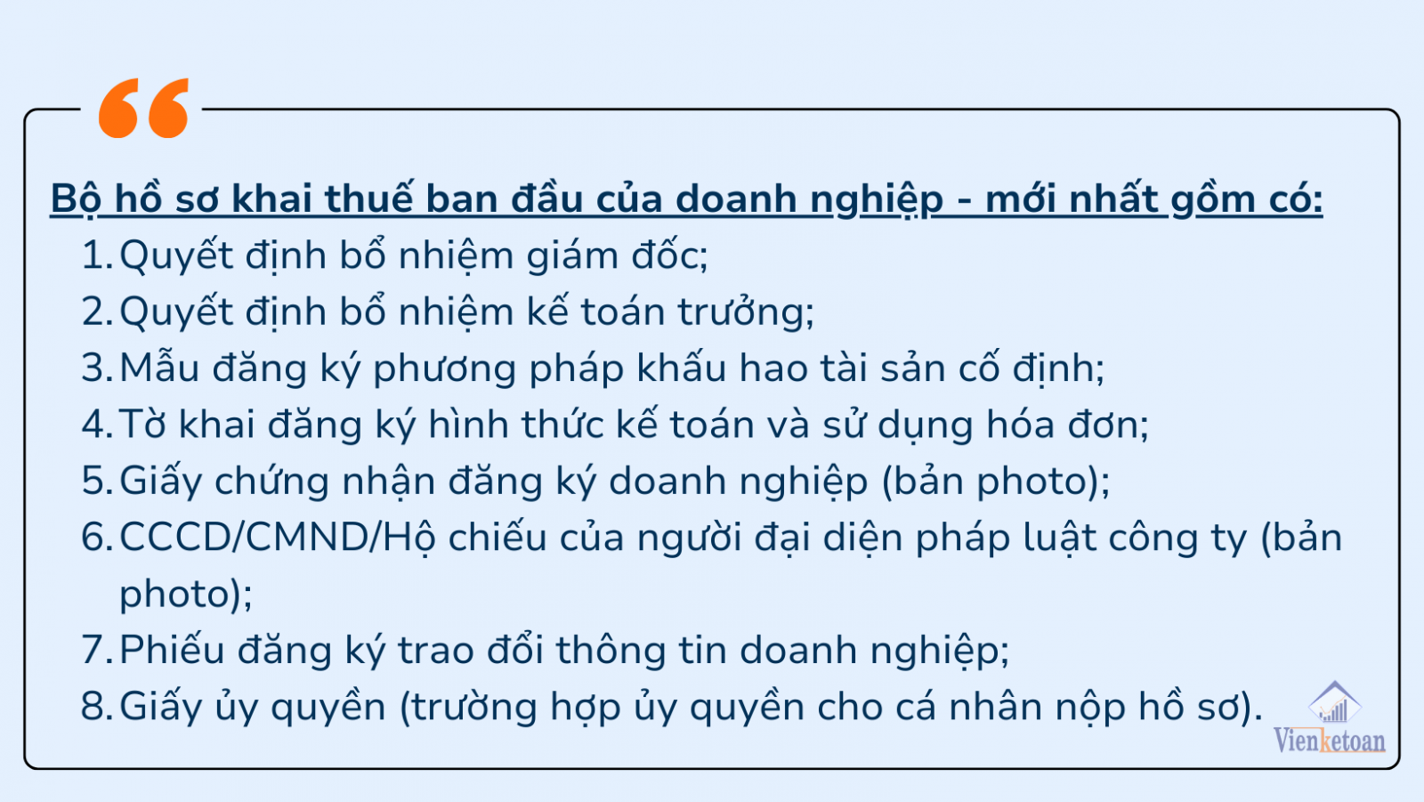 Hồ sơ cần thiết để doanh nghiệp tiến hành kê khai thuế ban đầu gồm những gì?