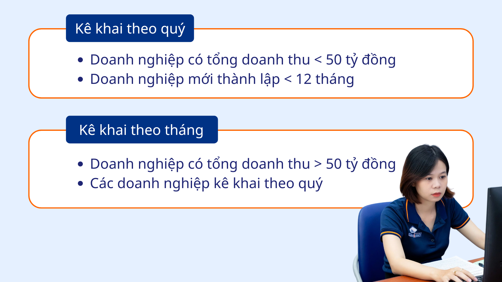 Điều kiện để xác định kê khai thuế GTGT theo tháng hay theo quý