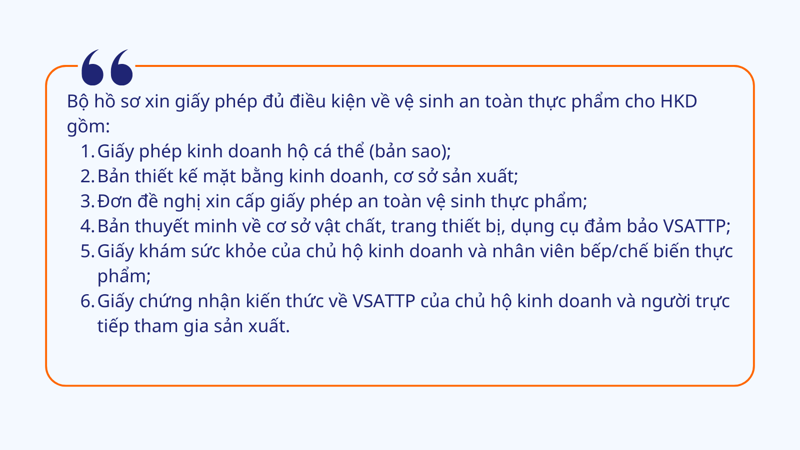 Hồ sơ xin giấy phép an toàn vệ sinh thực phẩm