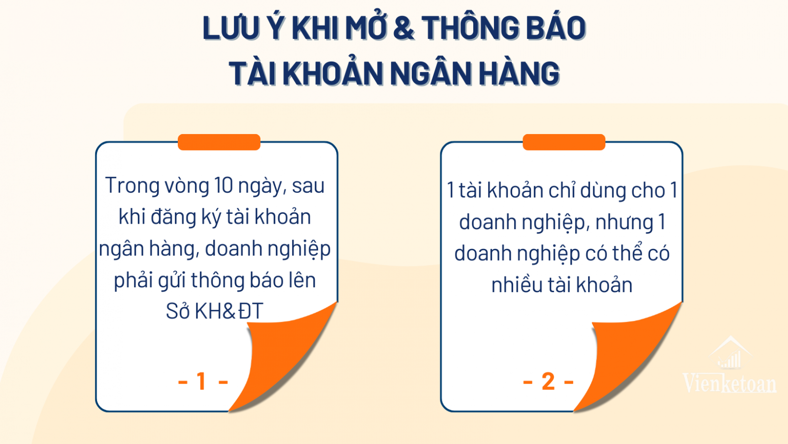 Doanh nghiệp cần phải mở tài khoản và thông báo số tài khoản ngân hàng đã đăng ký