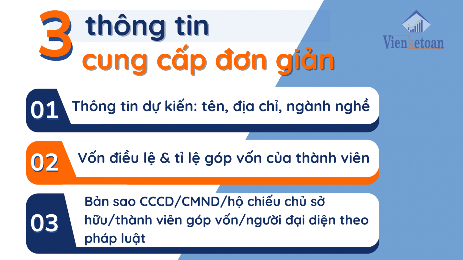 Khi sử dụng dịch vụ thành lập Công ty TNHH cá nhân/ tổ chức cần cung cấp cho Viện kế toán những thông tin gì?