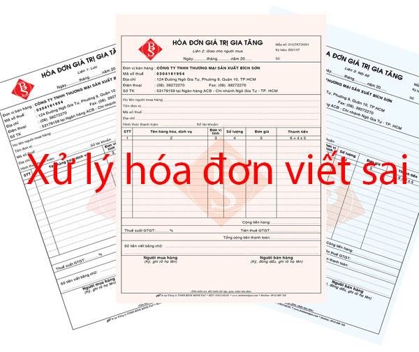 Cách sửa lỗi hóa đơn viết sai