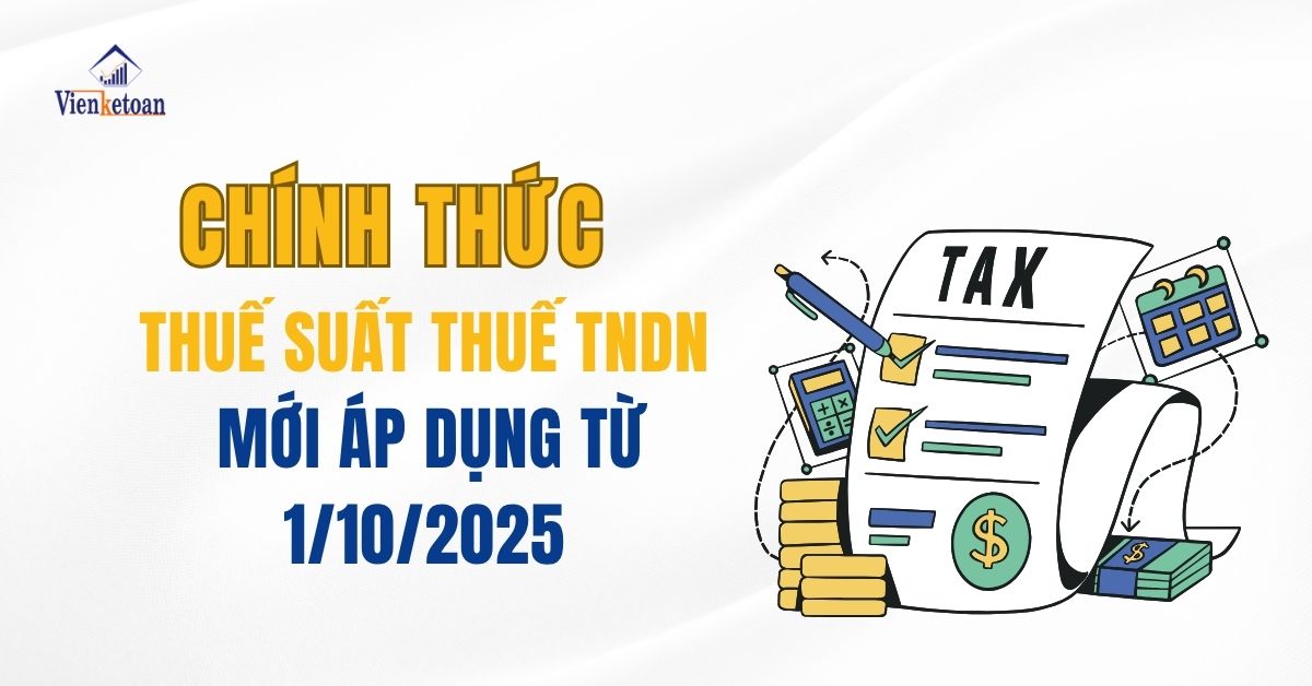 thuế suất thuế TNDN mới áp dụng từ 1102025