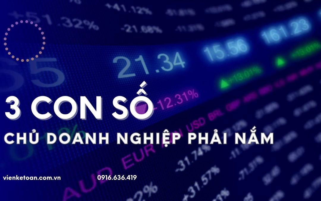 3 Con Số Chủ Doanh Nghiệp Phải Nắm – Nếu Không Muốn Mất Kiểm Soát