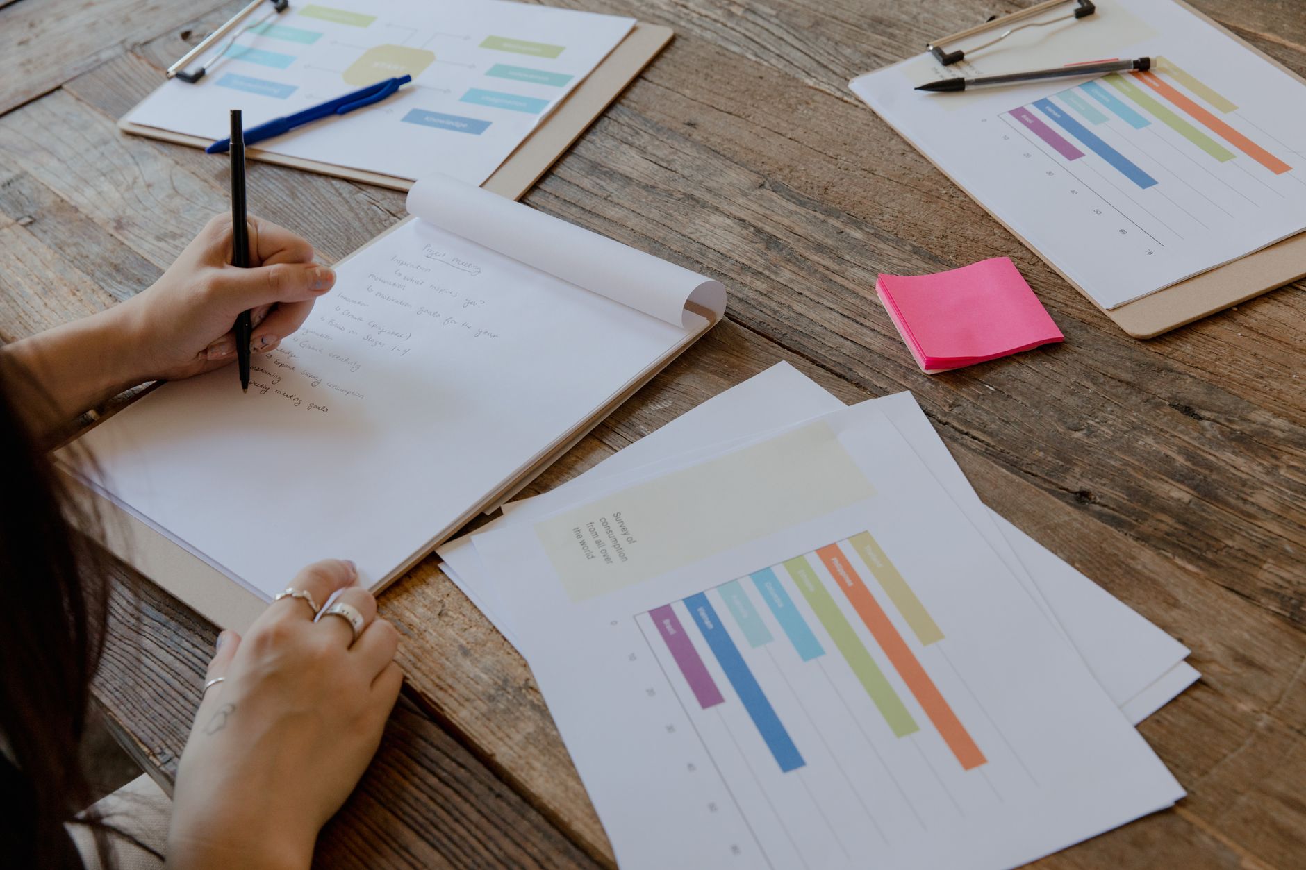 Kế toán viên kiểm tra mẫu báo cáo tài chính trước khi nộp