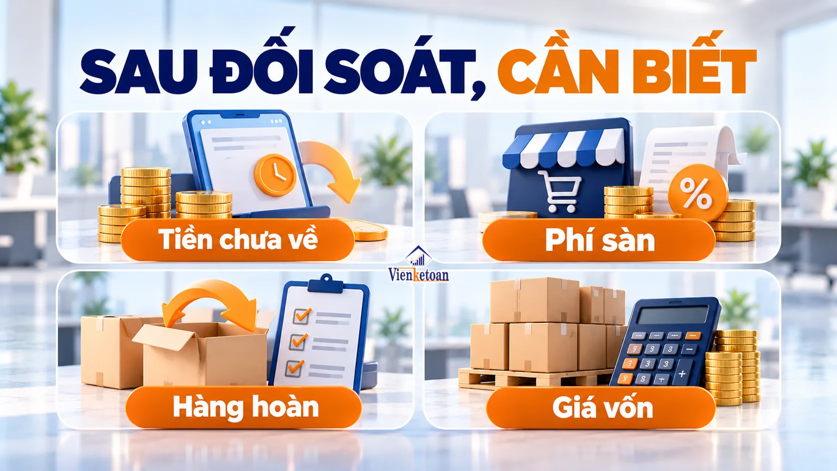 Báo cáo quản trị đối soát doanh thu, phí sàn, công nợ giải ngân và hàng hoàn