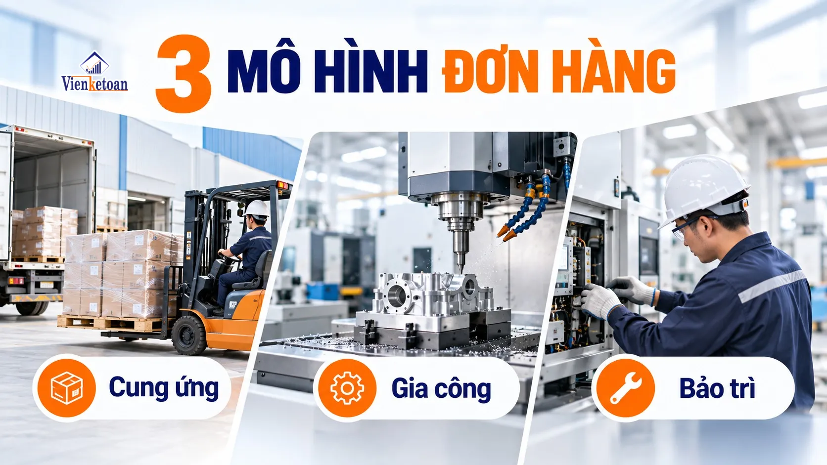 Ba mô hình doanh nghiệp cung ứng vật tư, gia công theo đơn hàng và bảo trì thiết bị cho nhà máy